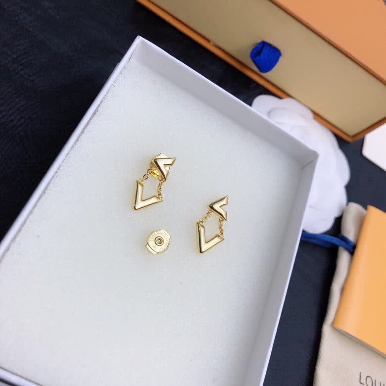 Louis Vuitton Gold Tone Earrings